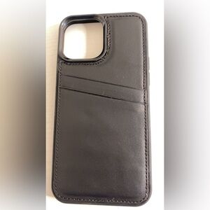 For iPhone 13Pro Max Leather Slim Case with Credit Card Pockets Shockproof